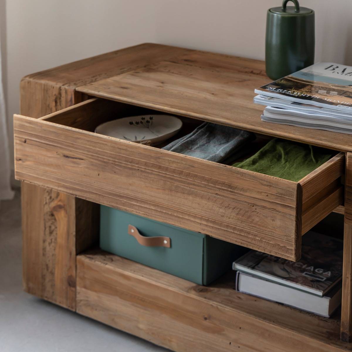 Meuble TV en bois recyclé 170 cm Blaise