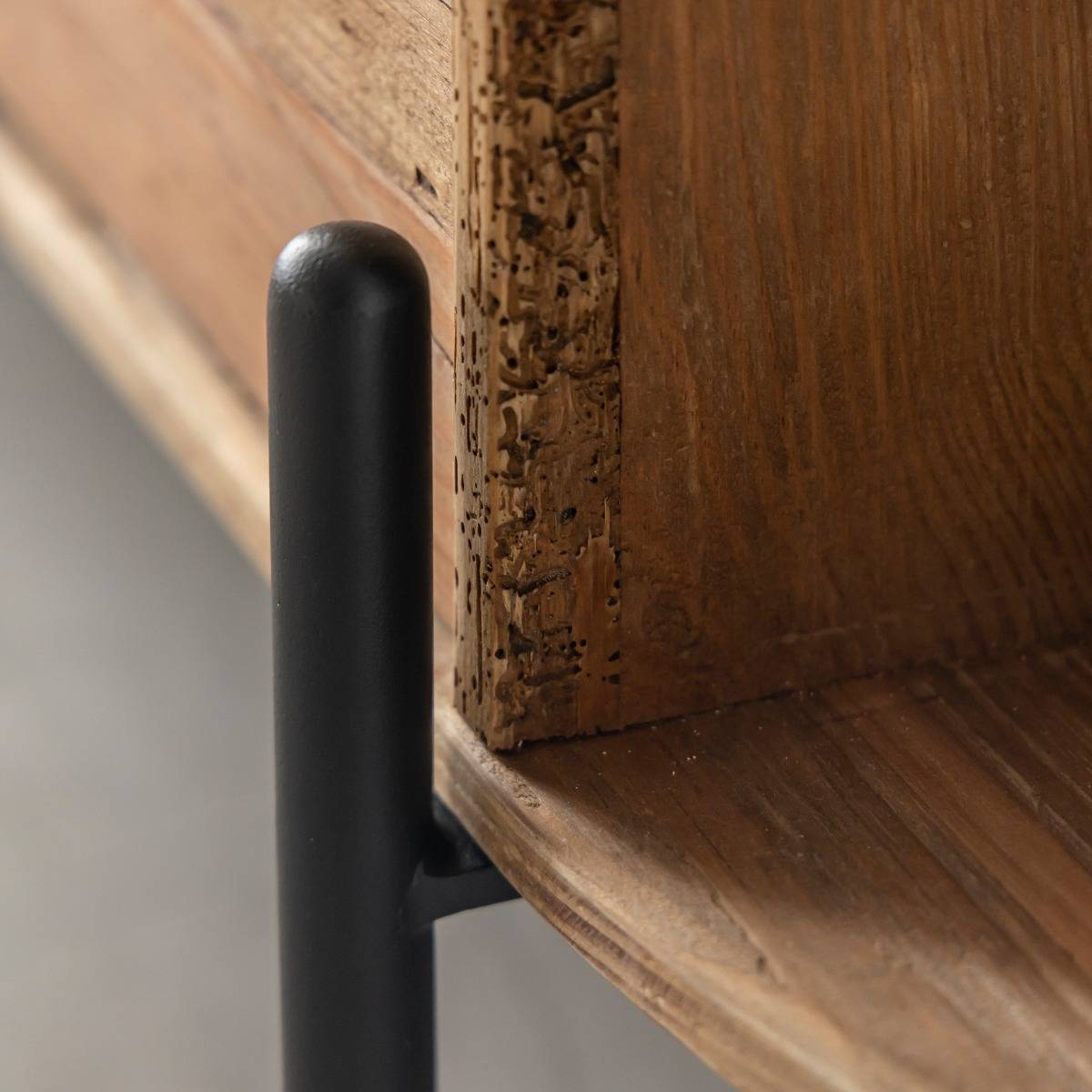 Meuble TV arrondi en bois recyclé Blaise