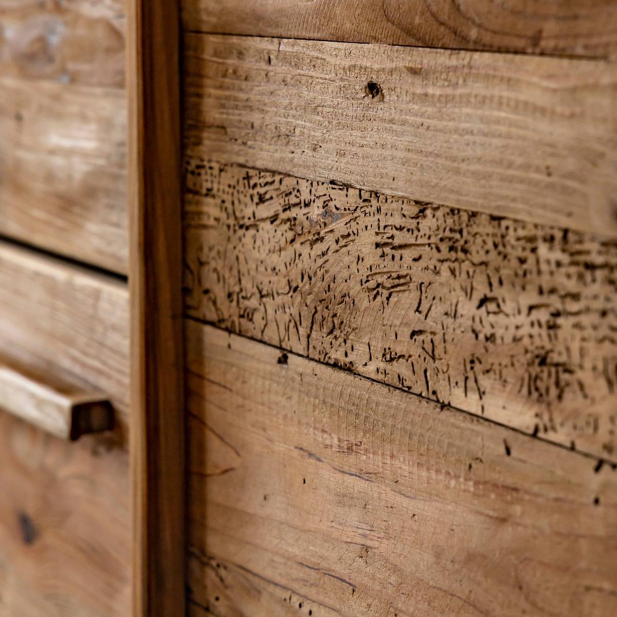 Meuble TV arrondi en bois recyclé Blaise