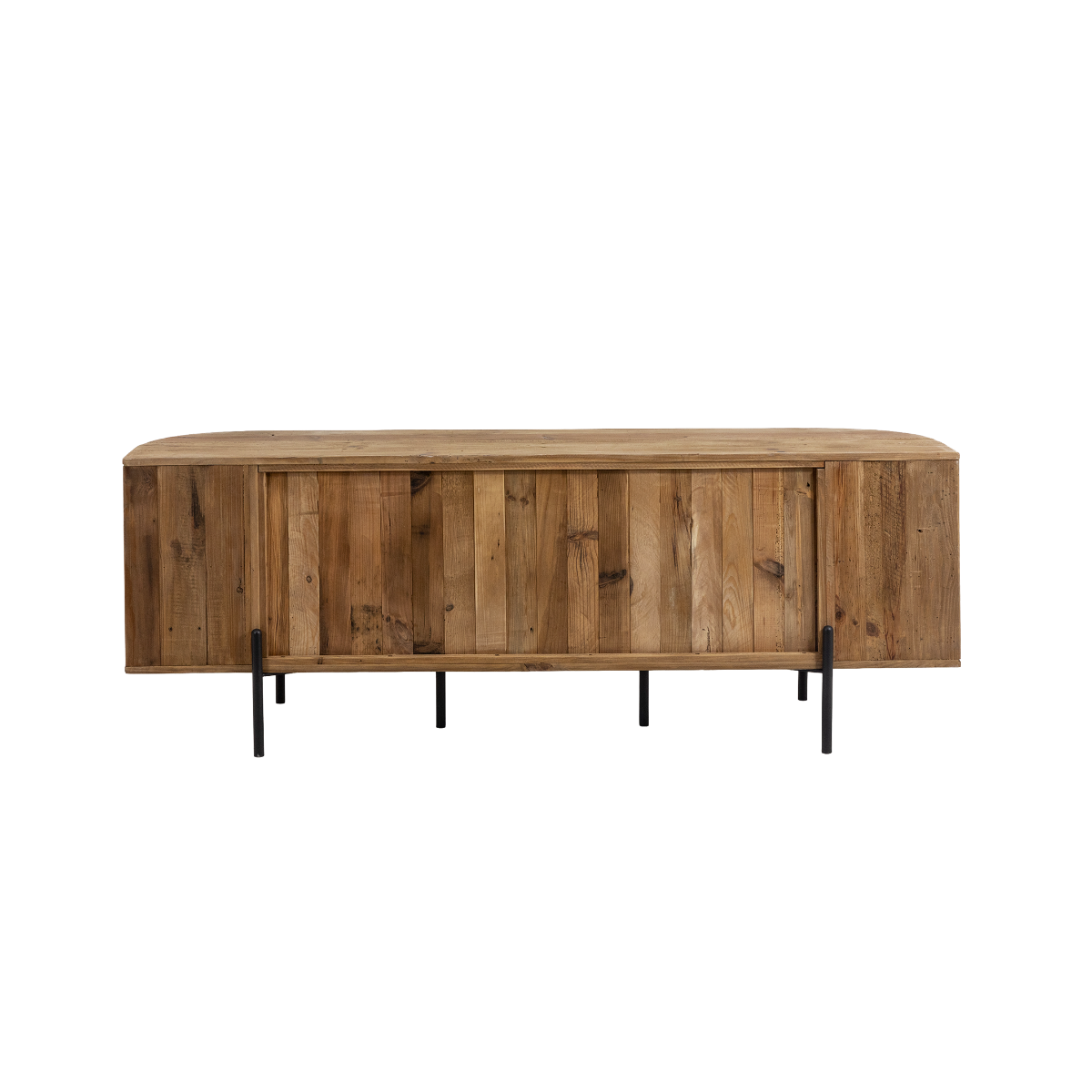 Meuble TV arrondi en bois recyclé Blaise