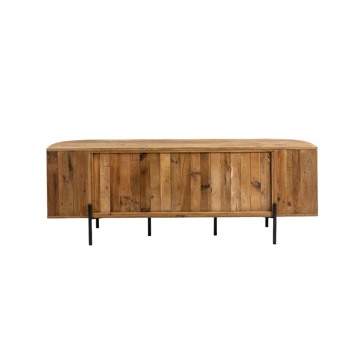 Meuble TV arrondi en bois recyclé Blaise