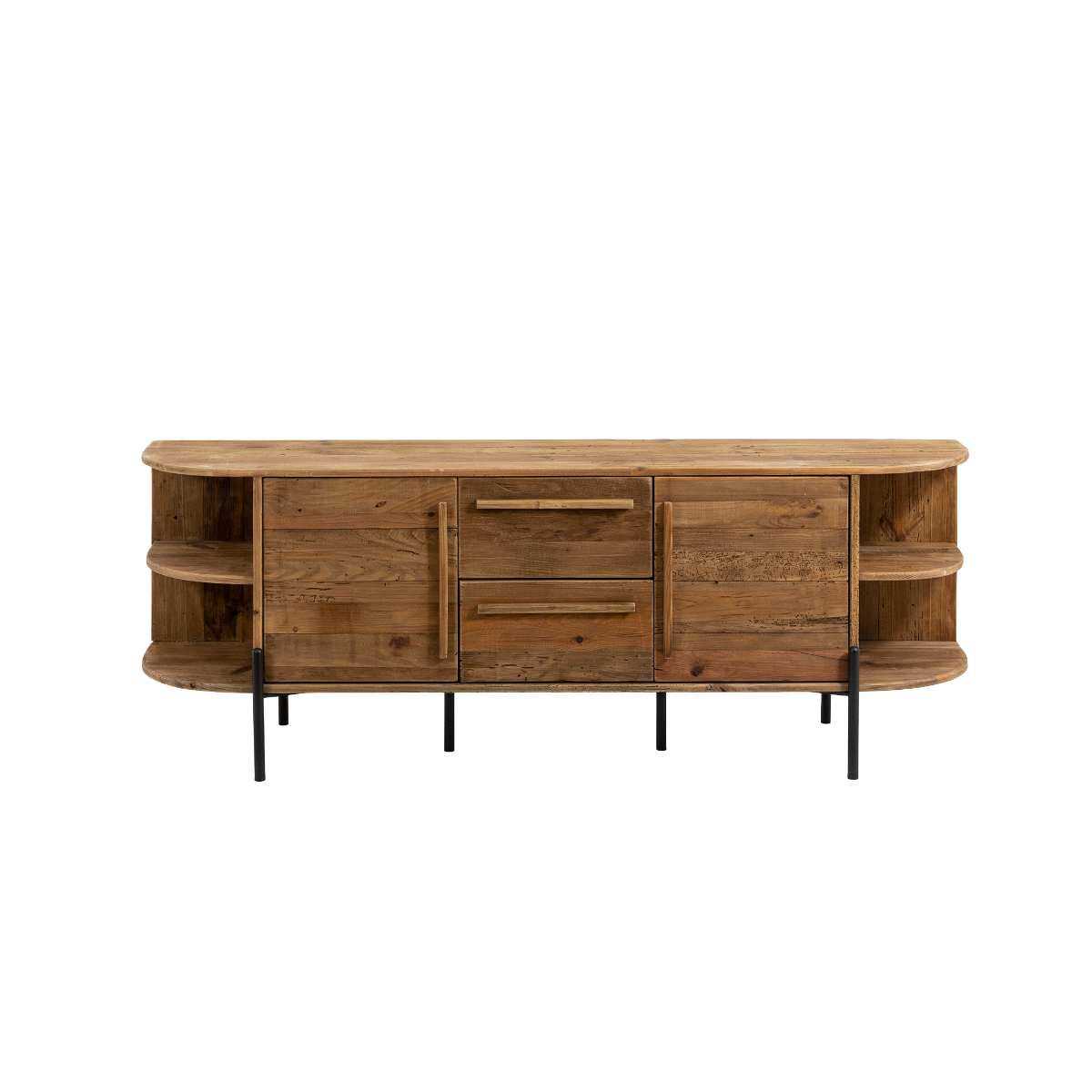 Meuble TV arrondi en bois recyclé Blaise