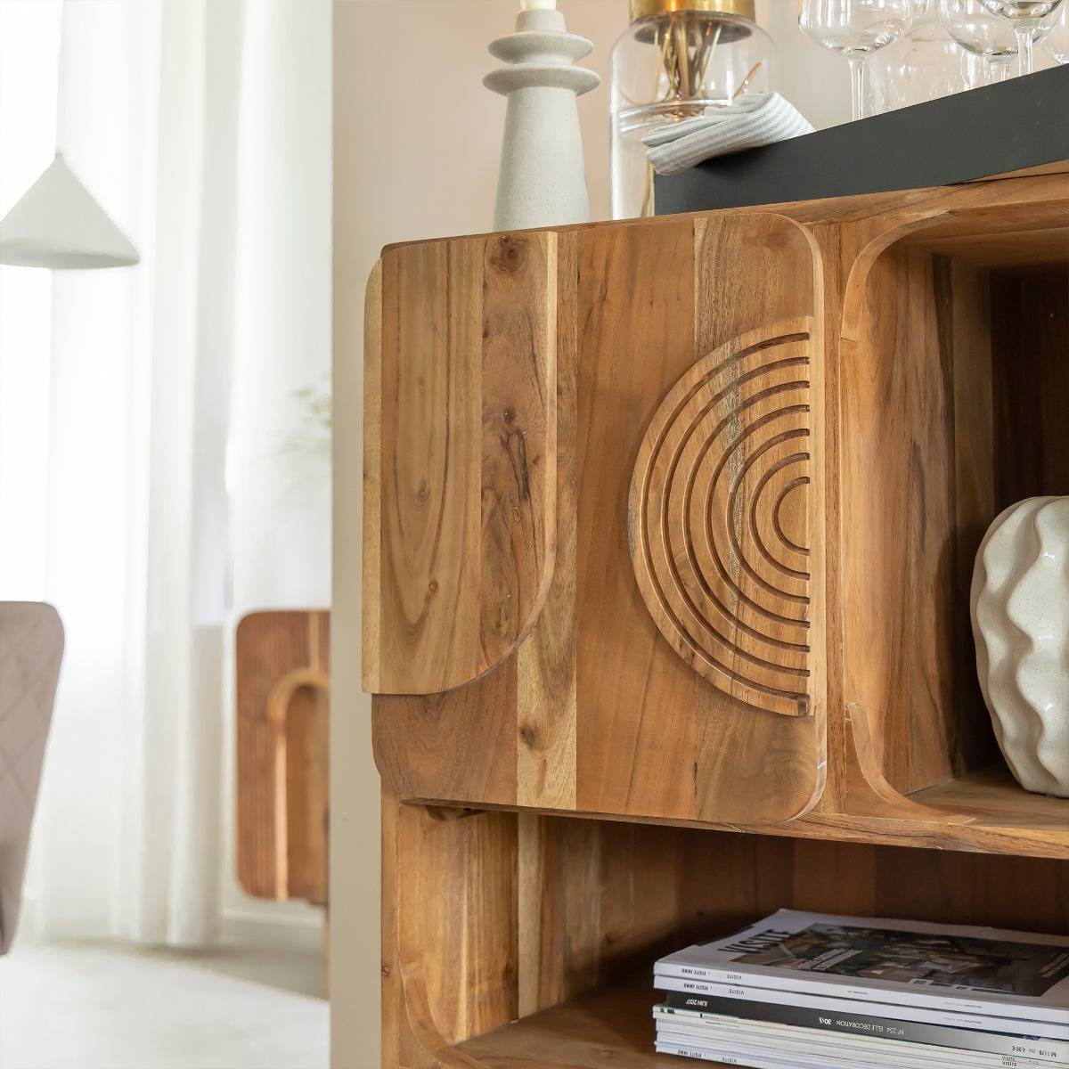 Armoire en bois d'acacia Tilio 