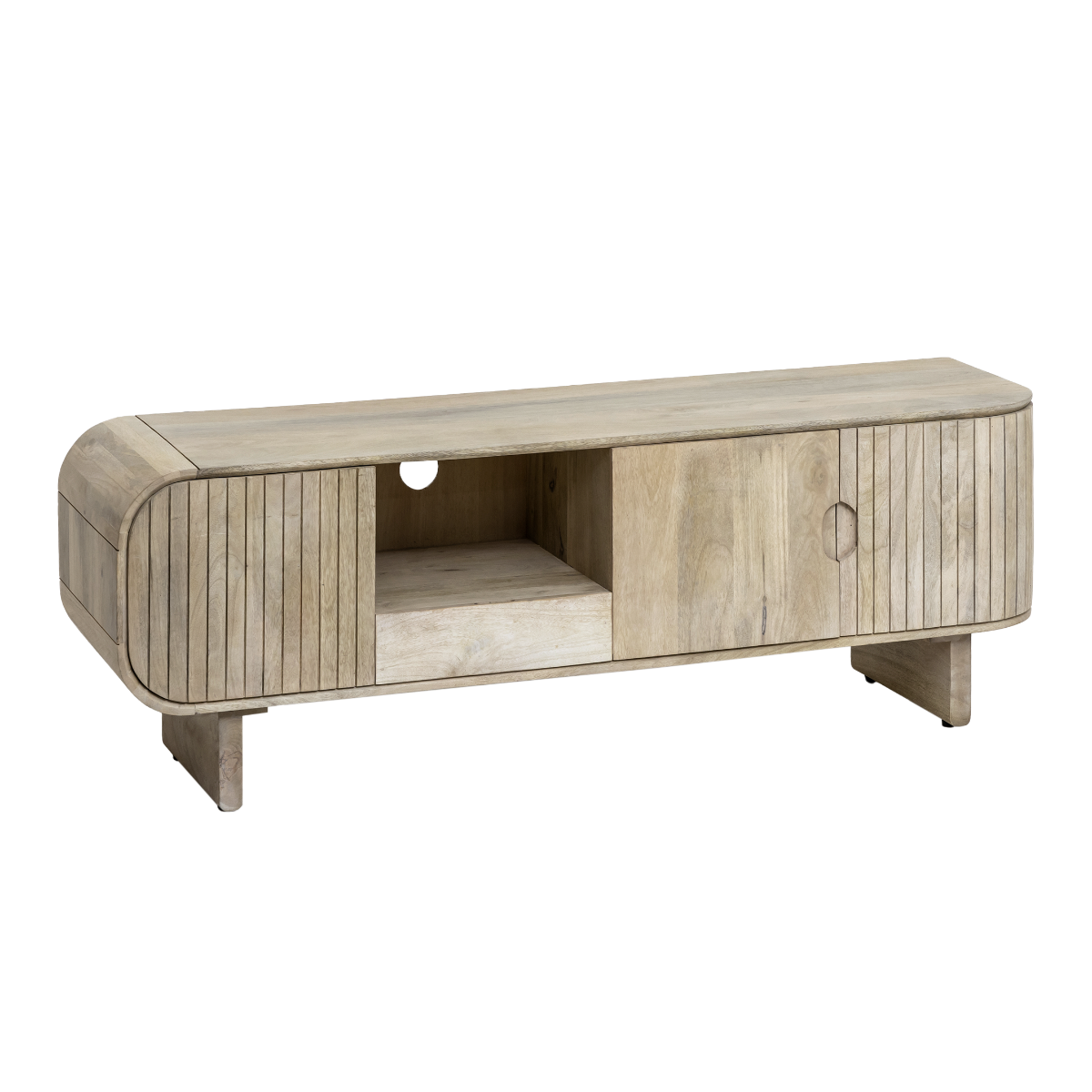 Meuble TV en bois de manguier clair Yoni
