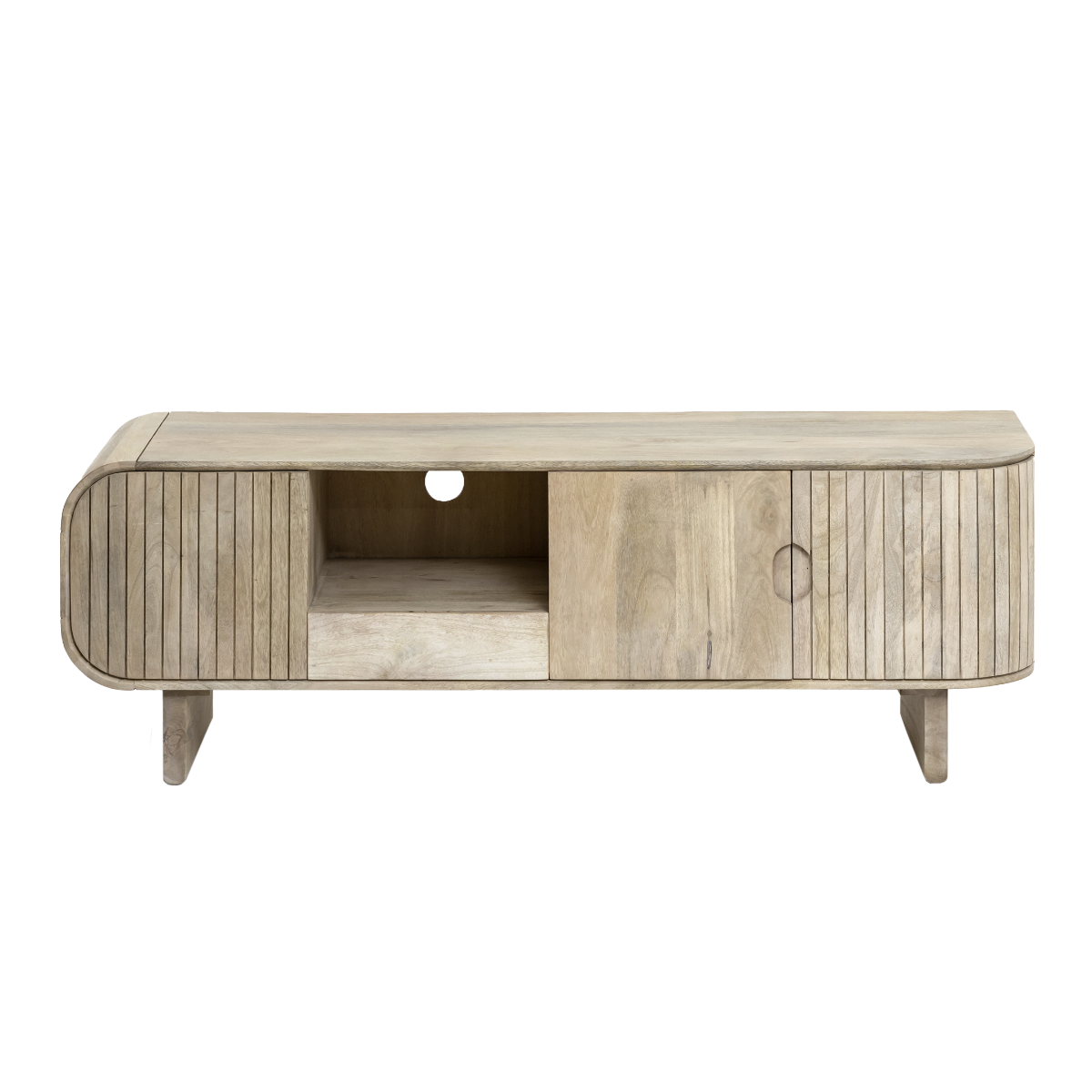 Meuble TV en bois de manguier clair Yoni