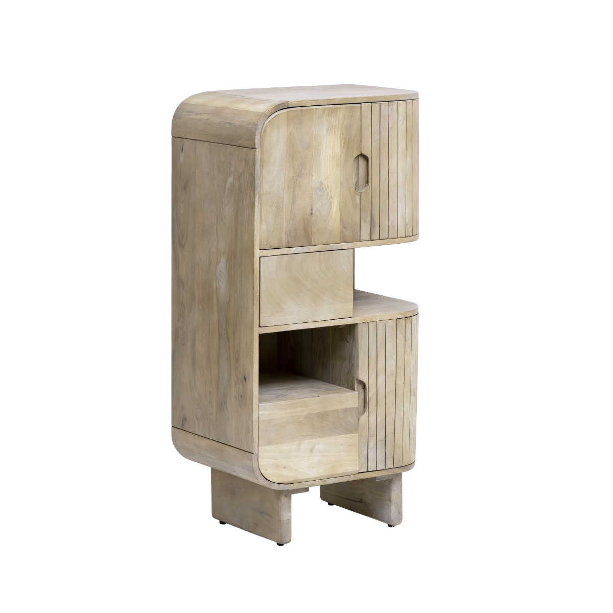 Buffet haut en bois de manguier clair Yoni 