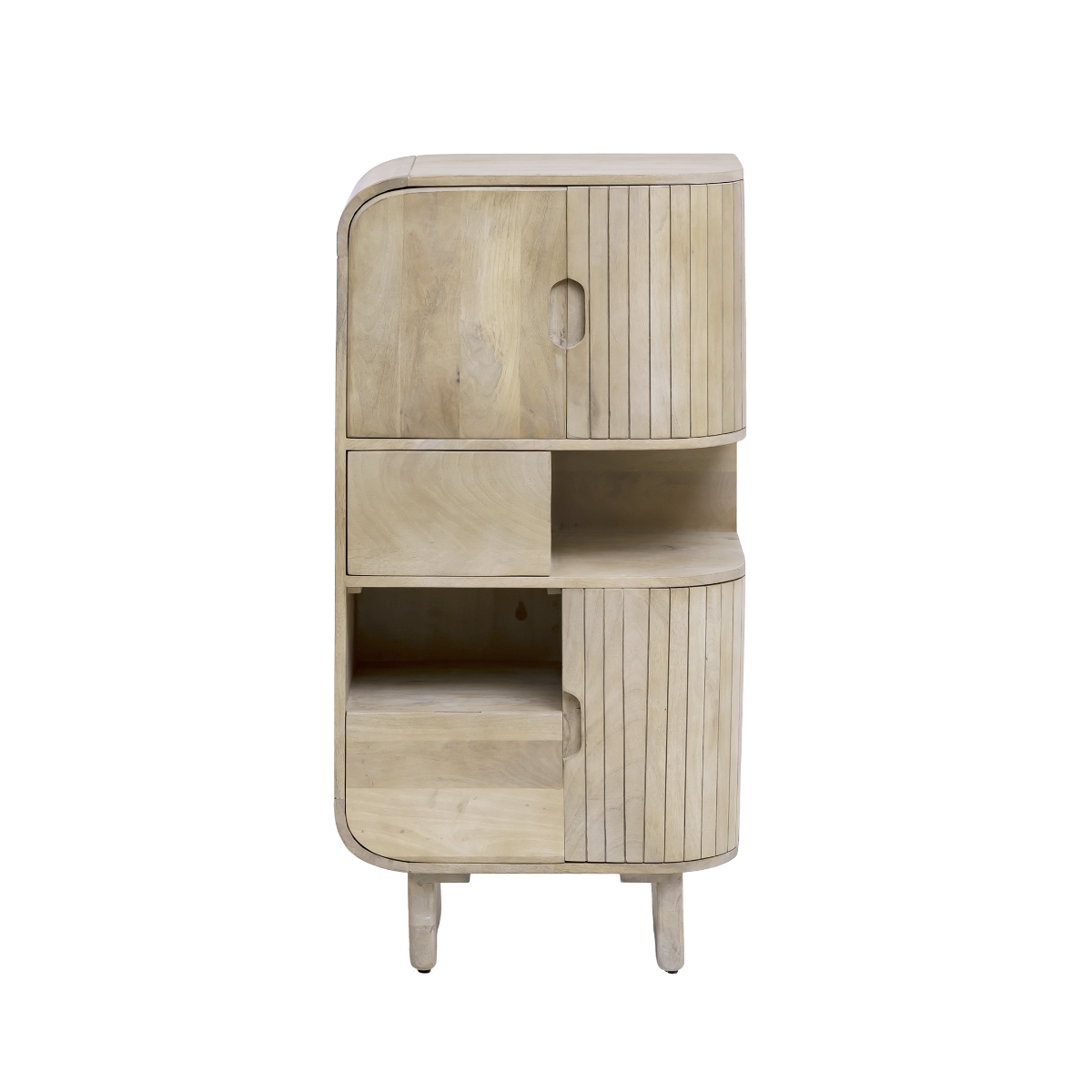 Buffet haut en bois de manguier clair Yoni