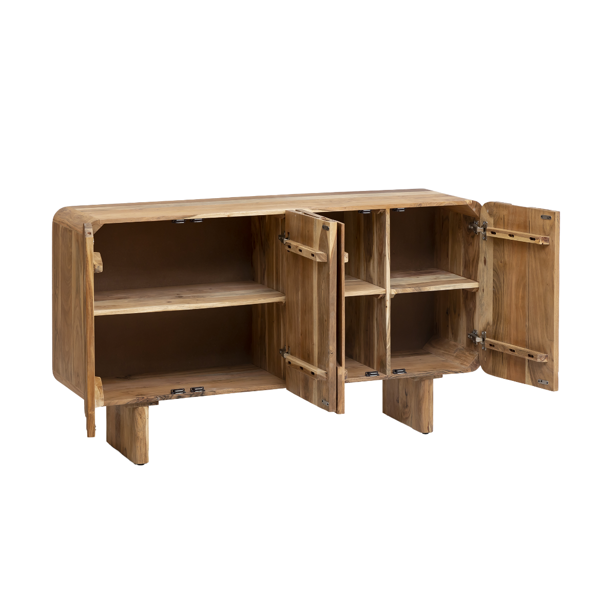 Buffet en bois d'acacia foncé Tilio