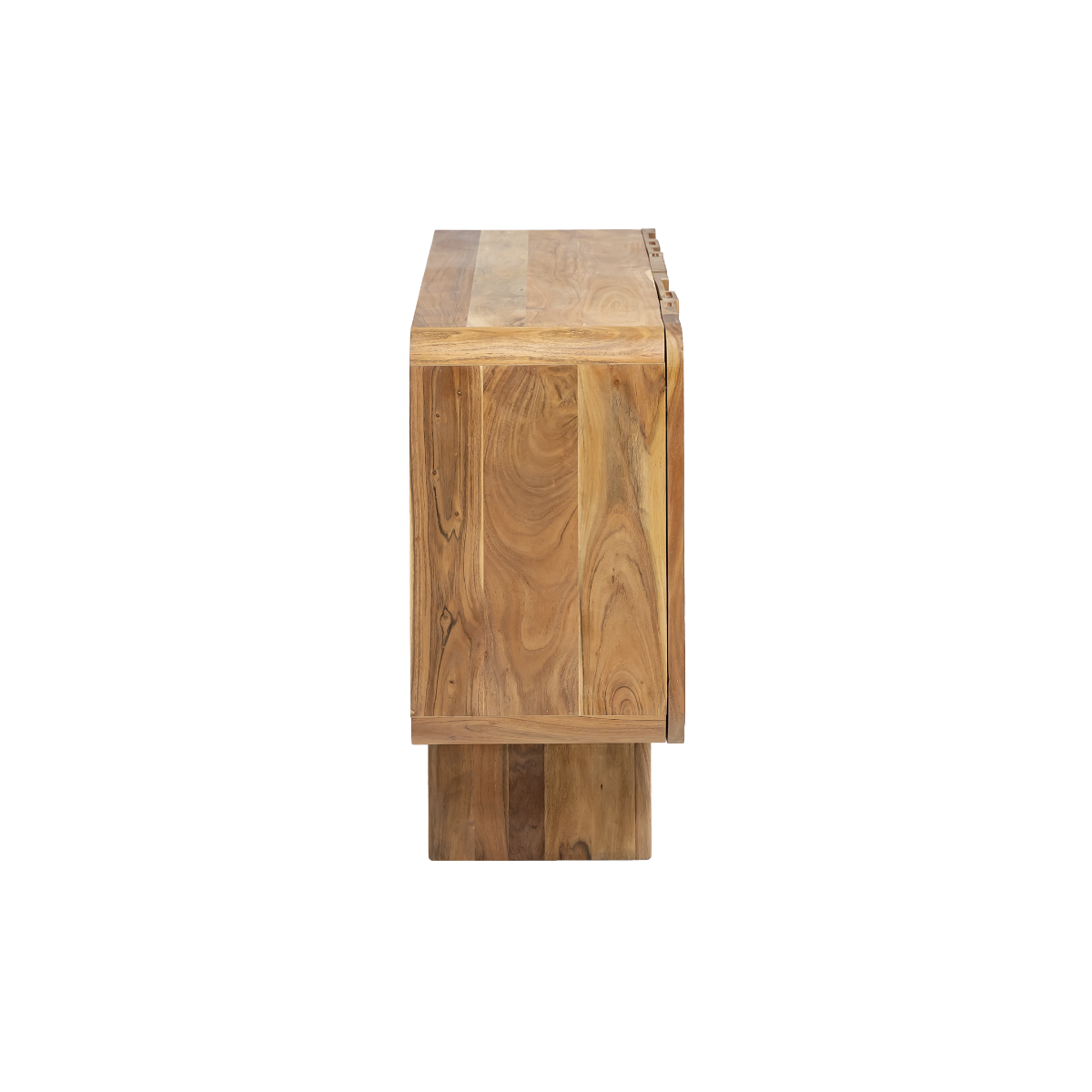 Meuble sous vasque en bois d'acacia foncé Tilio