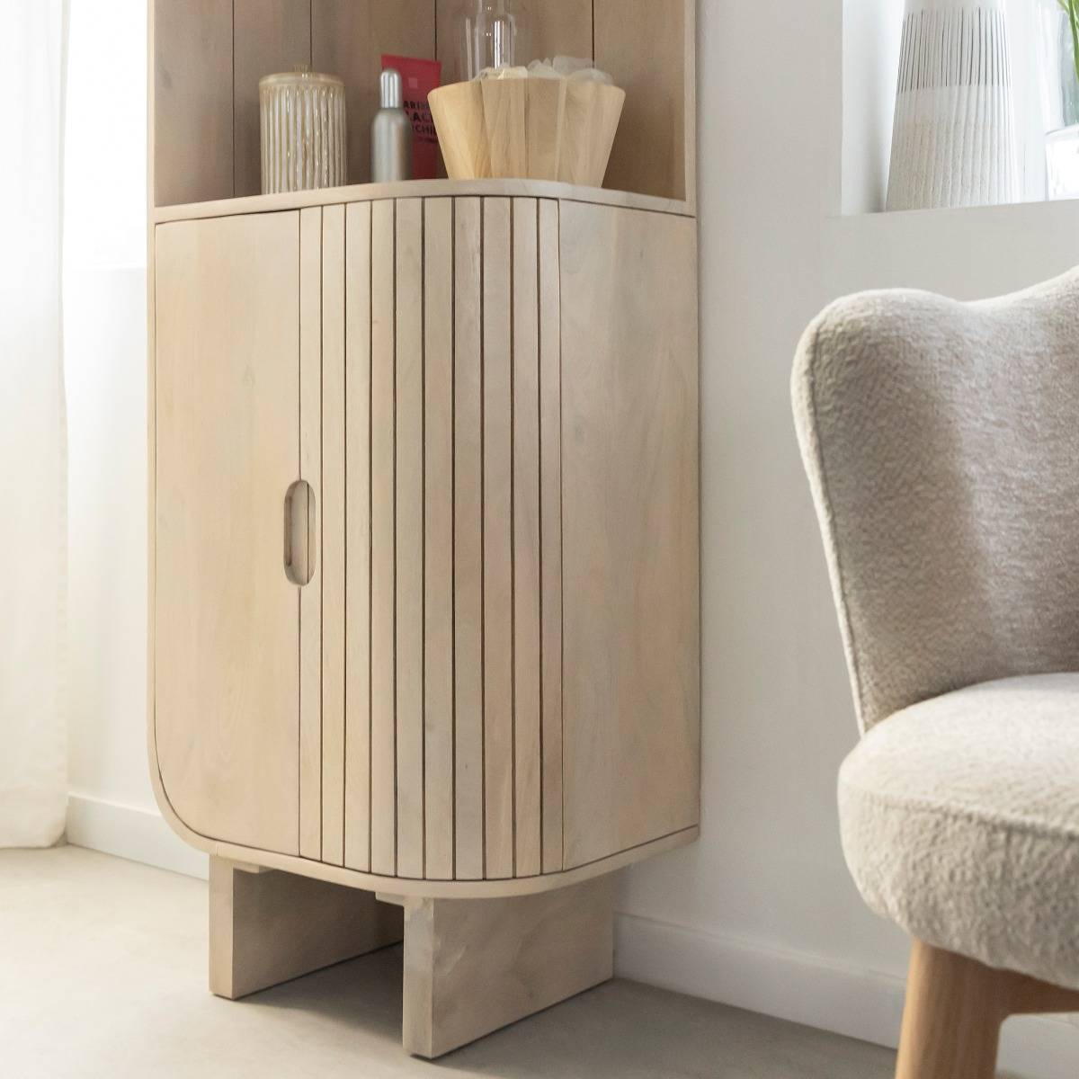 Colonne en bois de manguier Yoni