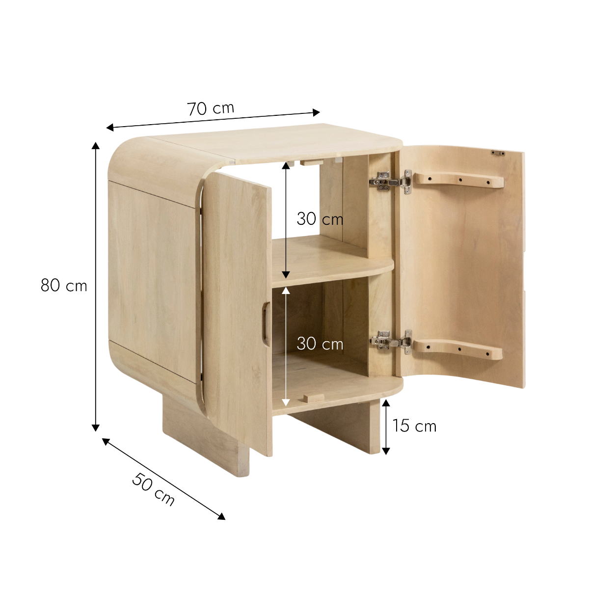 Meuble sous vasque en bois de manguier Yoni