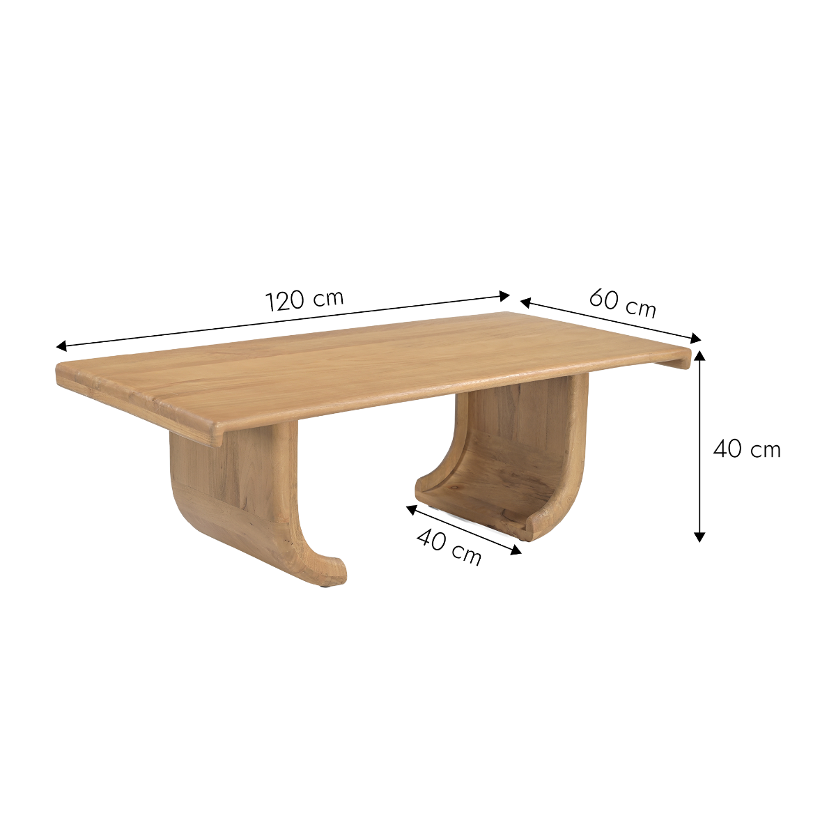 Table basse en bois de manguier Chad