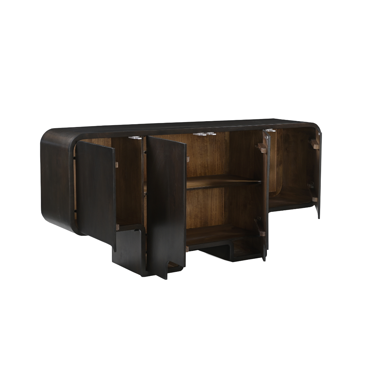 Buffet en bois de manguier foncé Carina