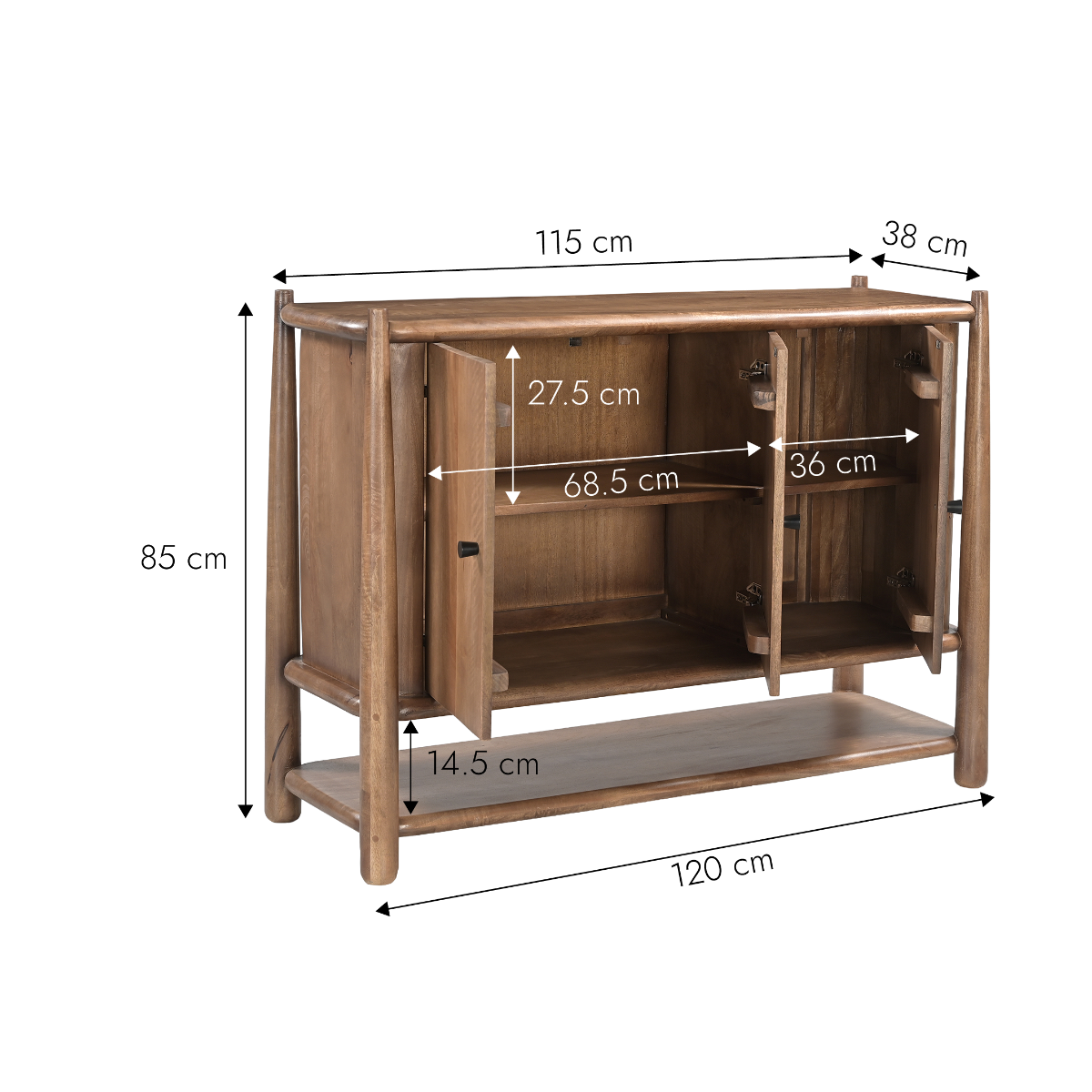 Buffet en bois de manguier Isalyne