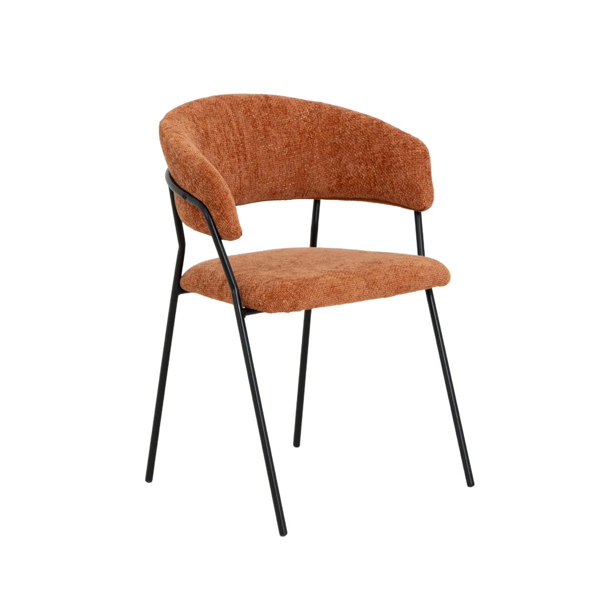 Chaise arrondie terracotta Kanoa (lot de 2)