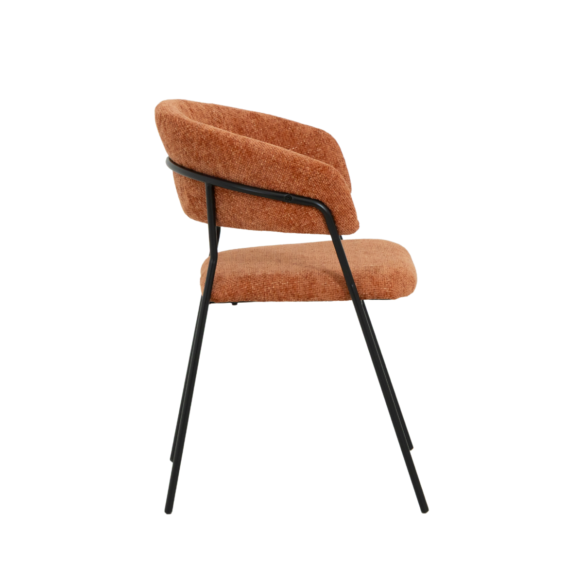 Chaise arrondie terracotta Kanoa (lot de 2)