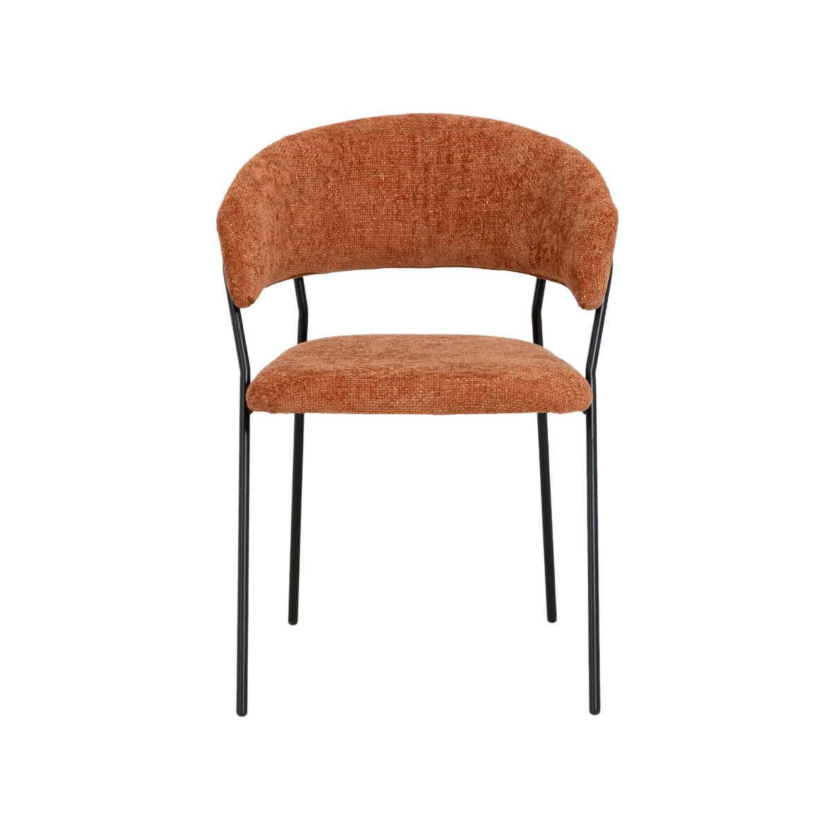 Chaise arrondie terracotta Kanoa (lot de 2)