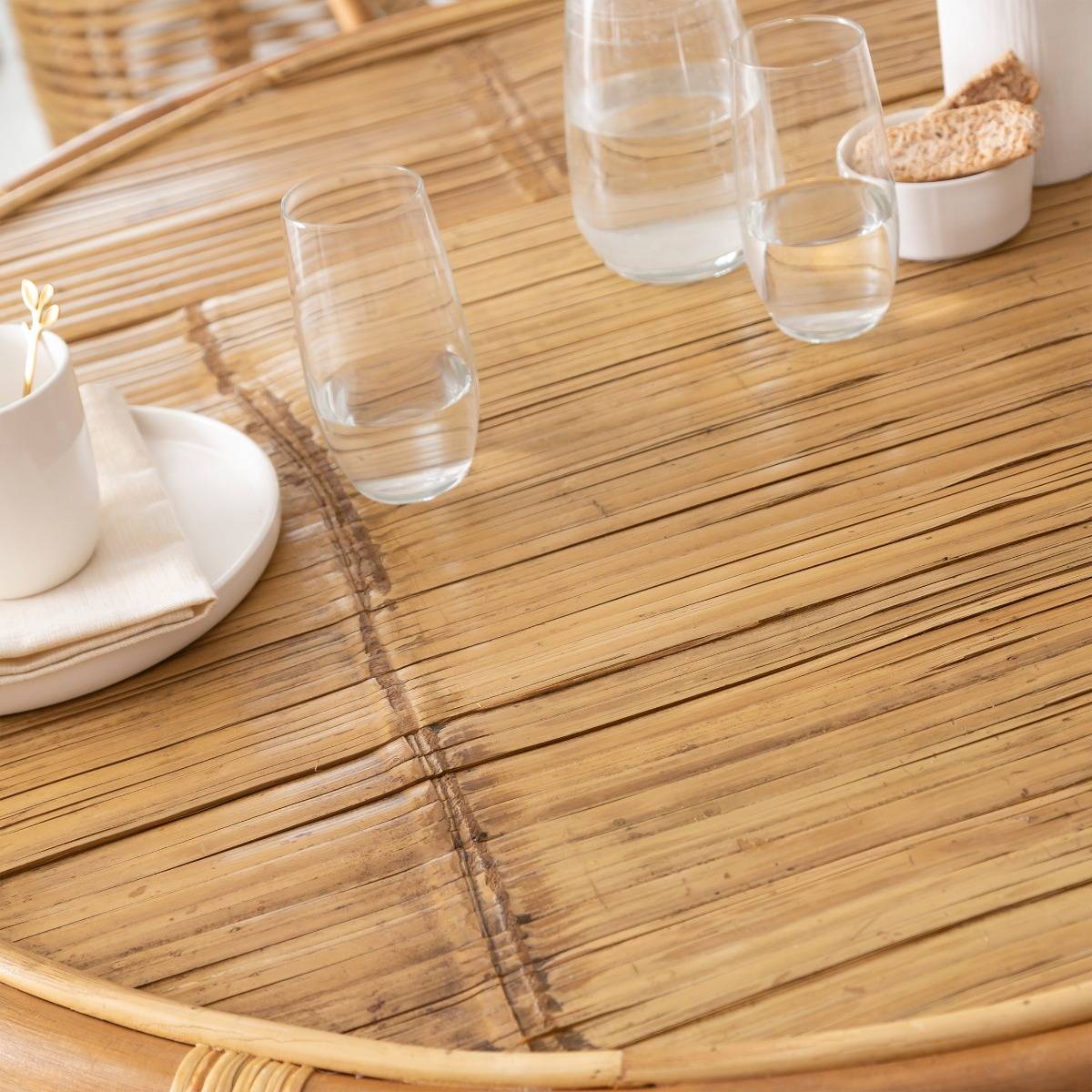 Table ronde en bambou Soline