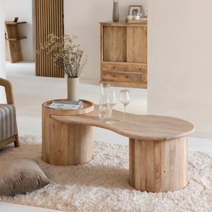 Table basse en vague en bois de manguier Silas