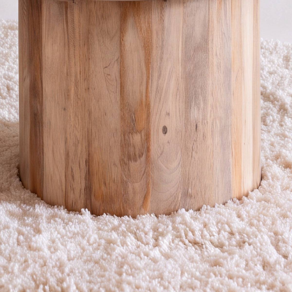 Table basse en vague en bois de manguier Silas