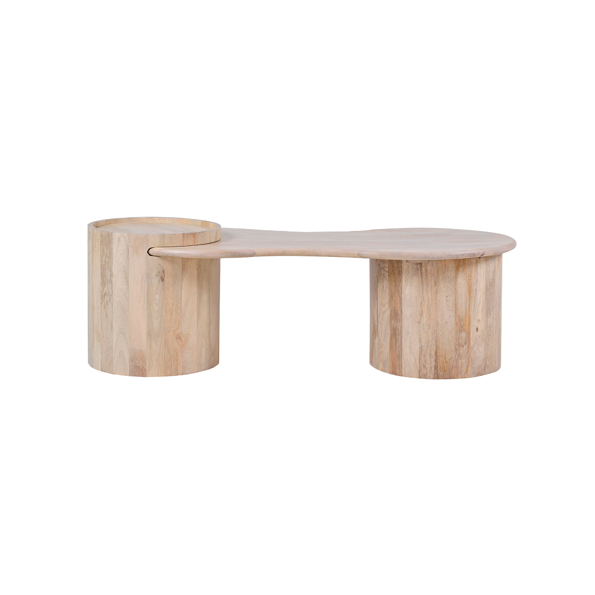 Table basse en vague en bois de manguier Silas