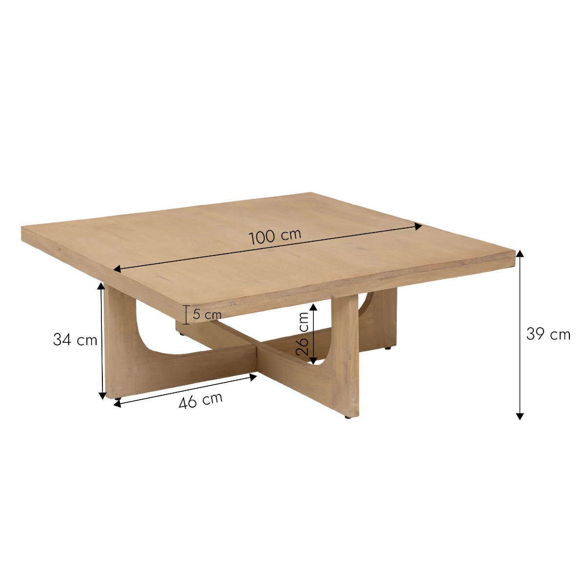 Table basse en bois de manguier Atlas