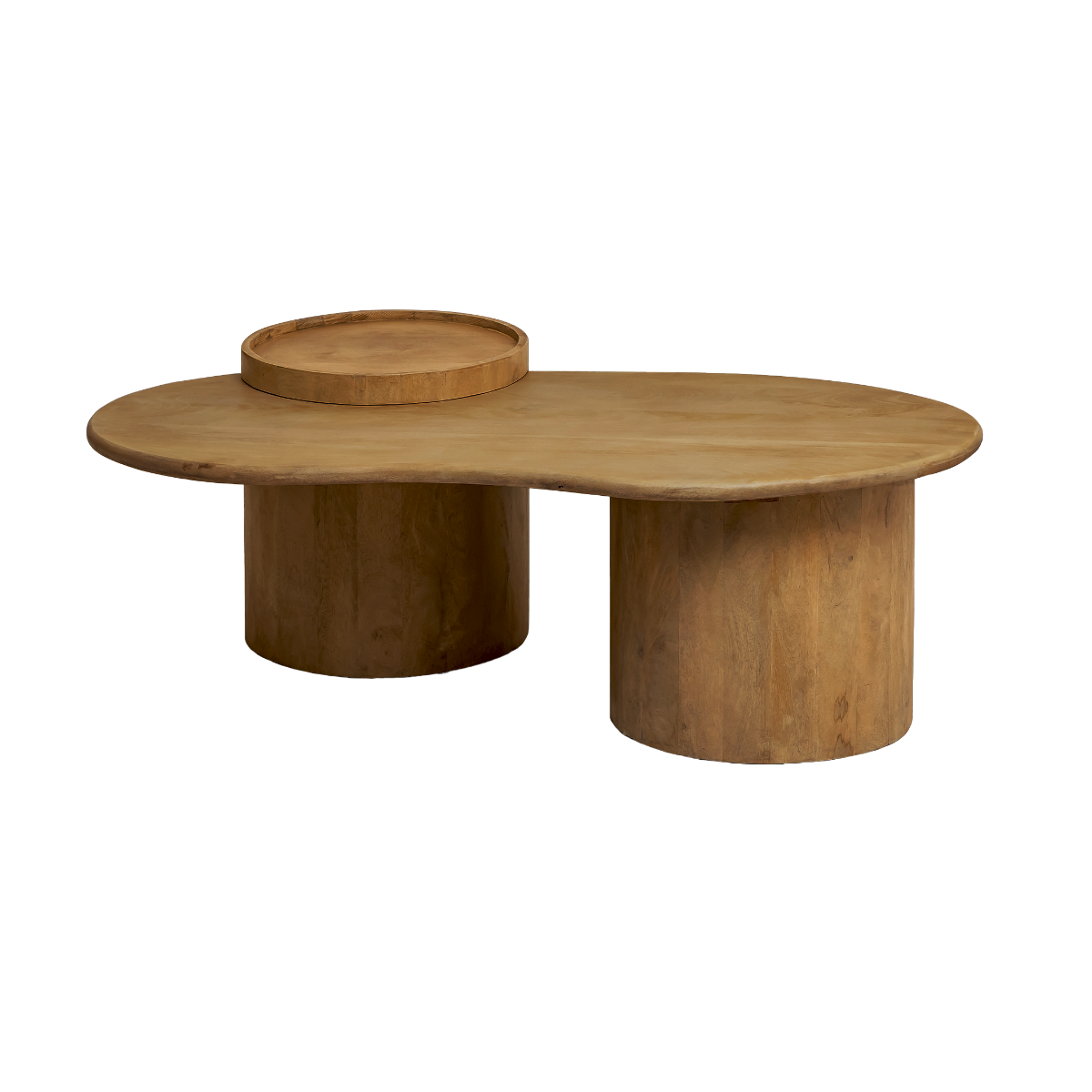 Table basse en vague en bois de manguier Silas