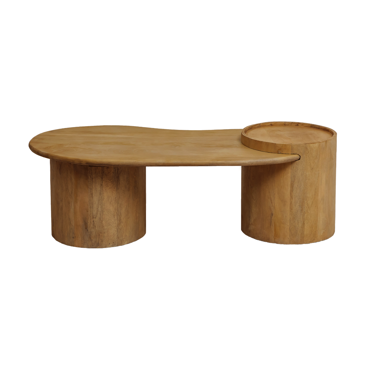 Table basse en vague en bois de manguier Silas