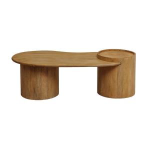 Table basse en vague en bois de manguier Silas