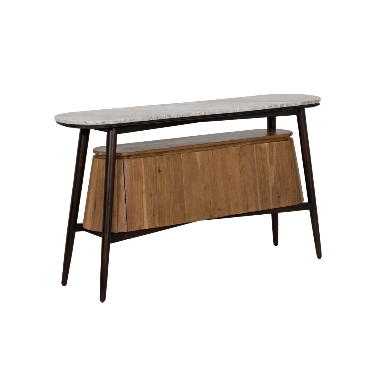 Buffet en bois d'acacia et marbre Simon