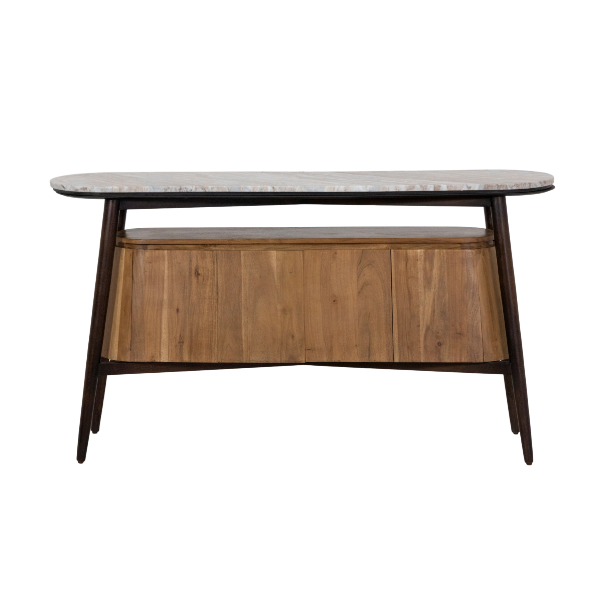Buffet en bois d'acacia et marbre Simon