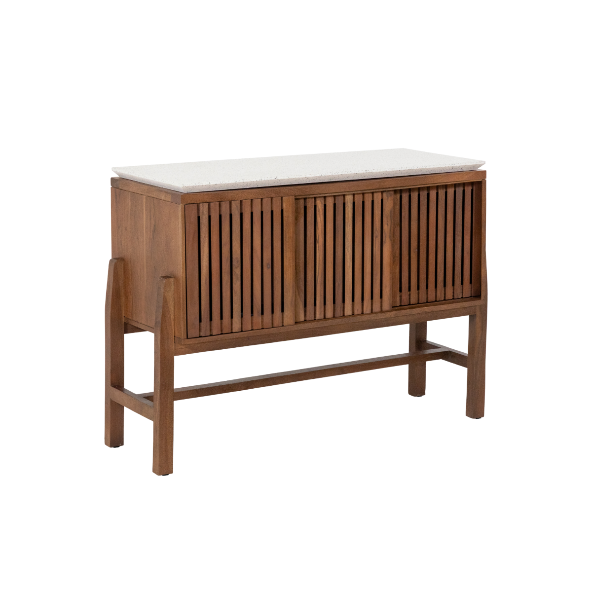 Buffet haut en bois d'acacia Kaelis