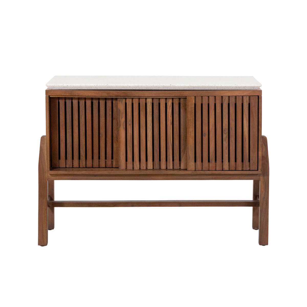 Buffet haut en bois d'acacia Kaelis