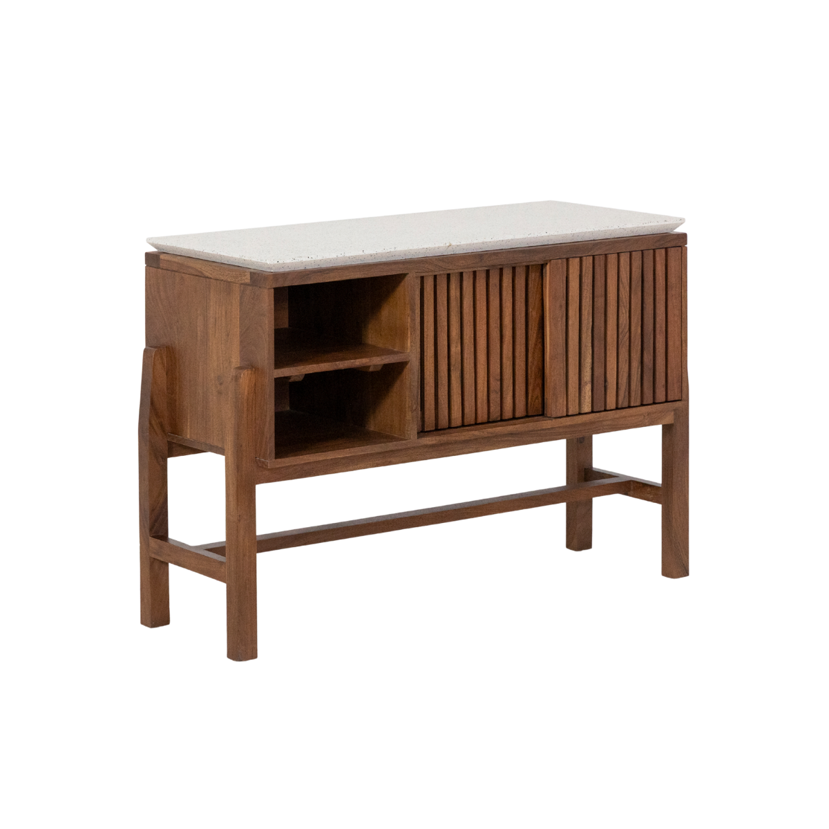 Buffet 2 portes en bois d'acacia Kaelis