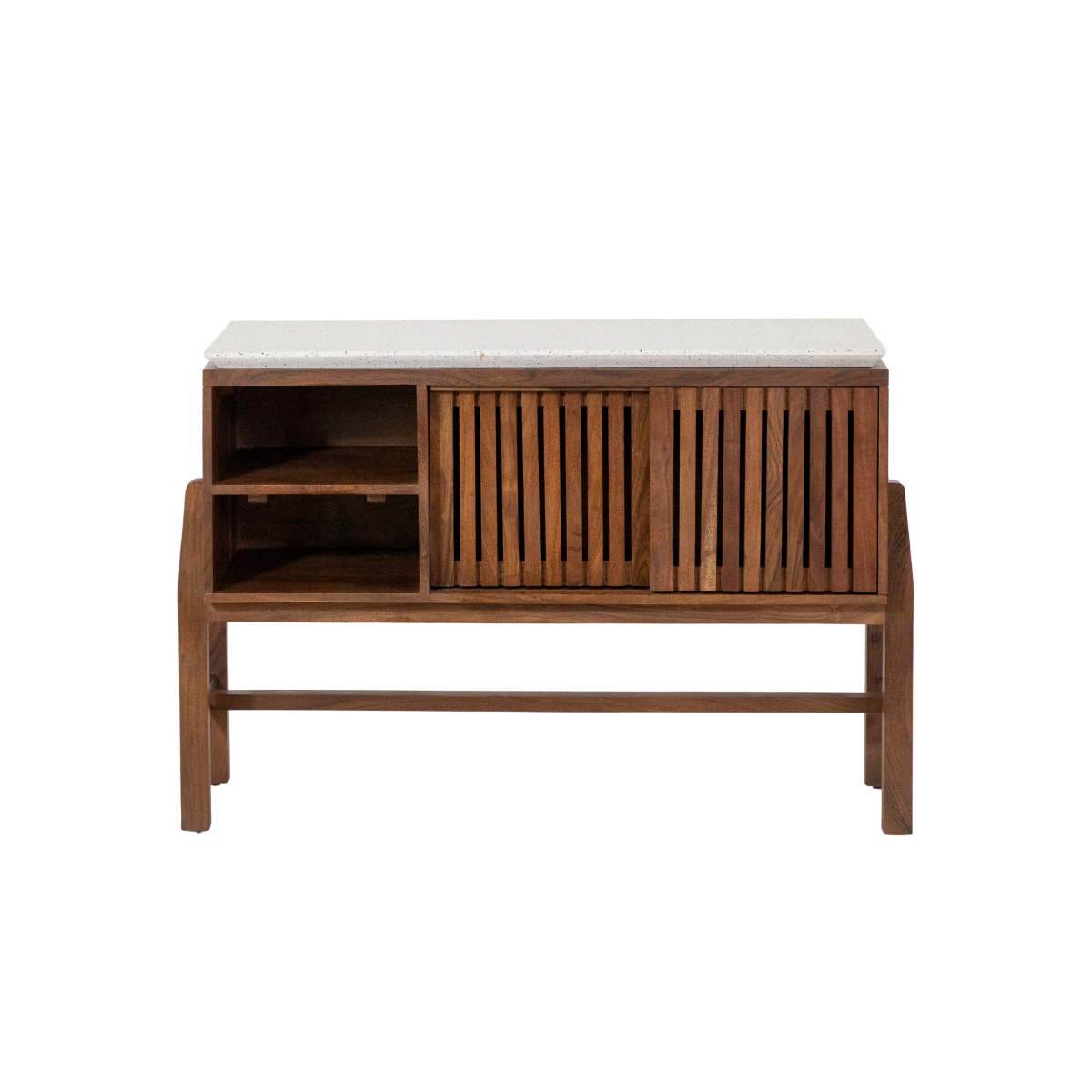 Buffet 2 portes en bois d'acacia Kaelis