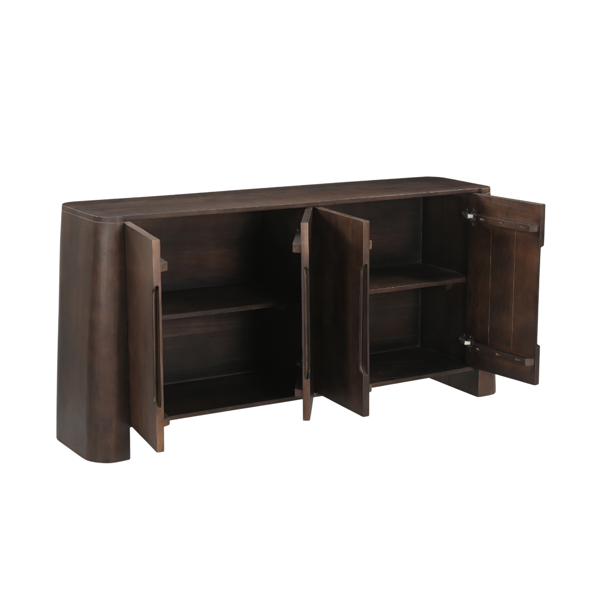 Buffet en bois de manguier foncé Liriel