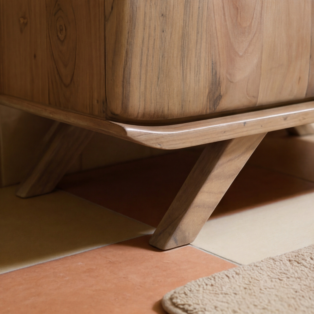 Meuble sous vasque en bois d'acacia Vinnie