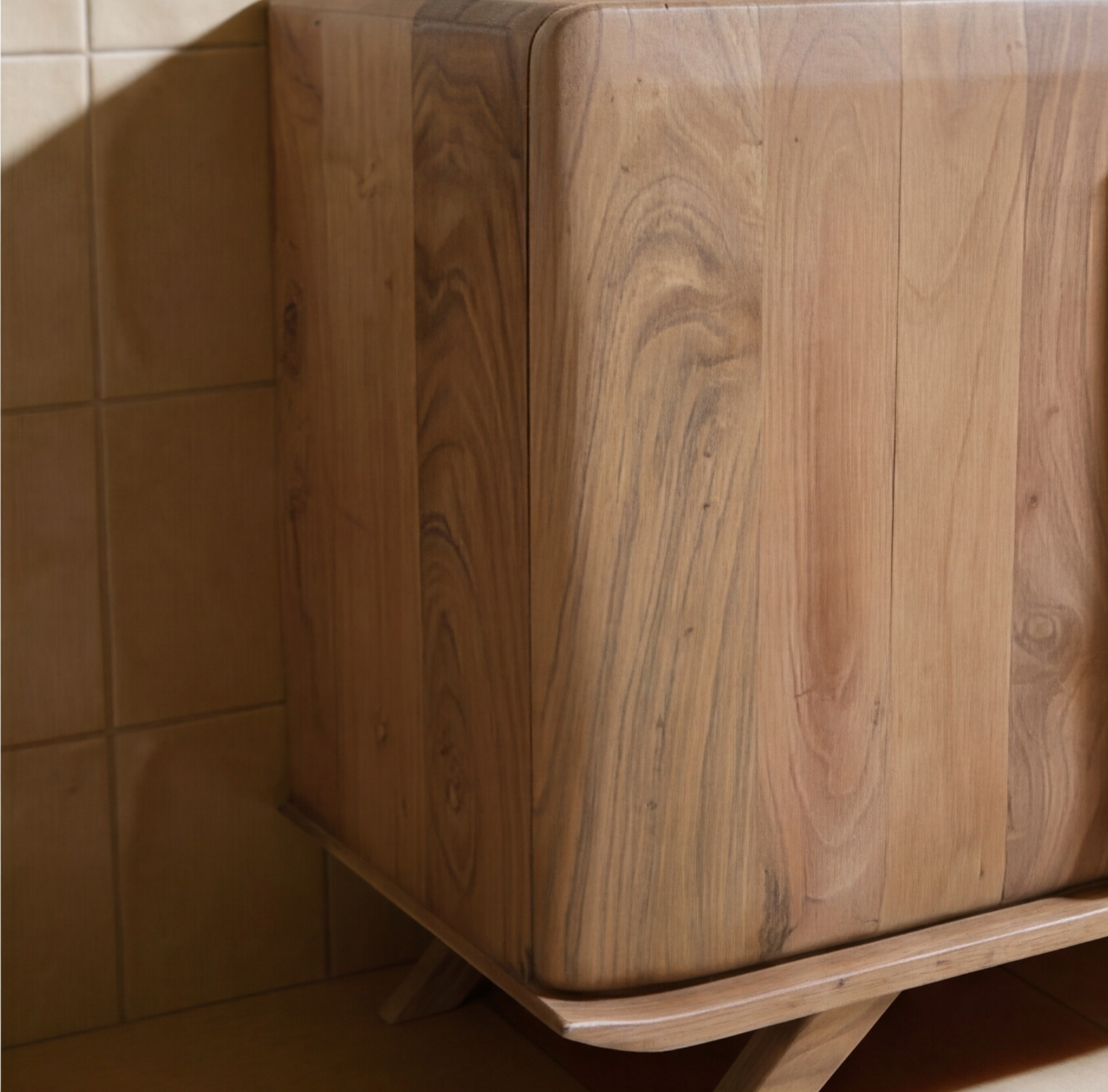 Meuble sous vasque en bois d'acacia Vinnie