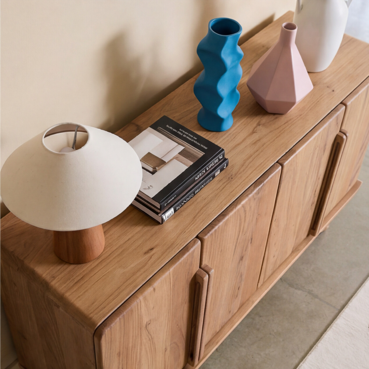 Buffet 4 portes en bois d'acacia Vinnie