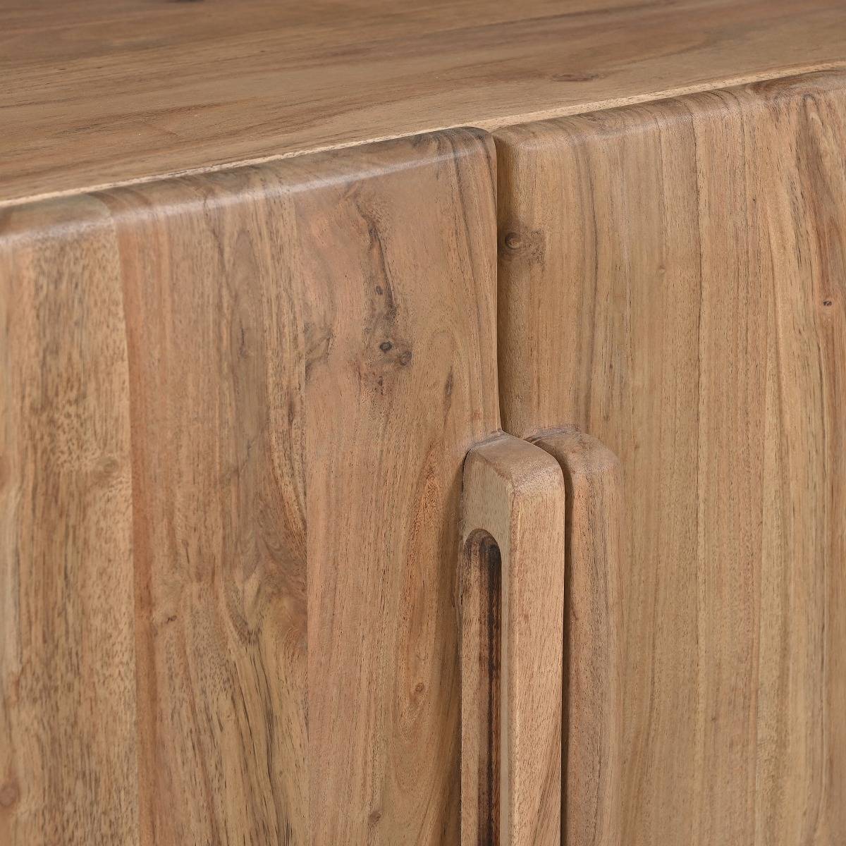 Meuble sous vasque 4 portes en bois d'acacia Vinnie
