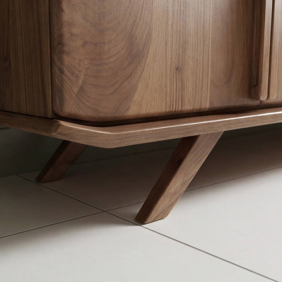 Meuble sous vasque 4 portes en bois d'acacia Vinnie