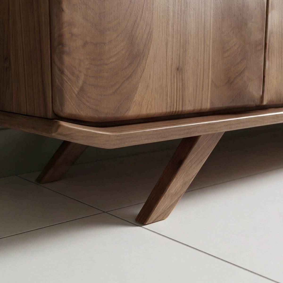 Meuble sous vasque 4 portes en bois d'acacia Vinnie