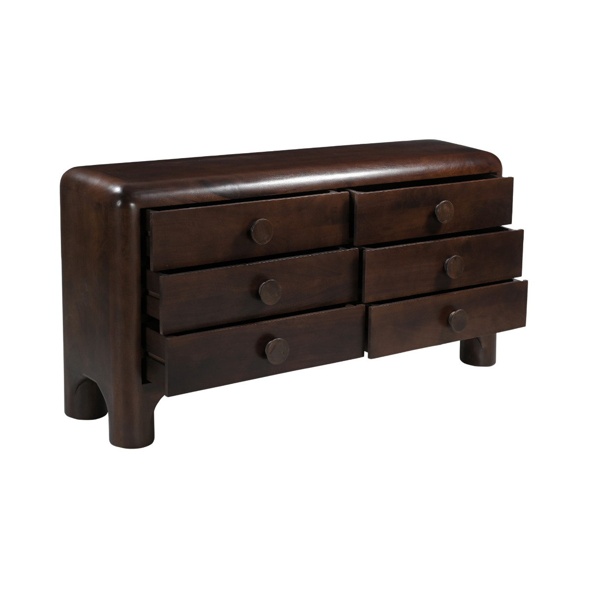 Commode en bois de manguier foncé Alanah