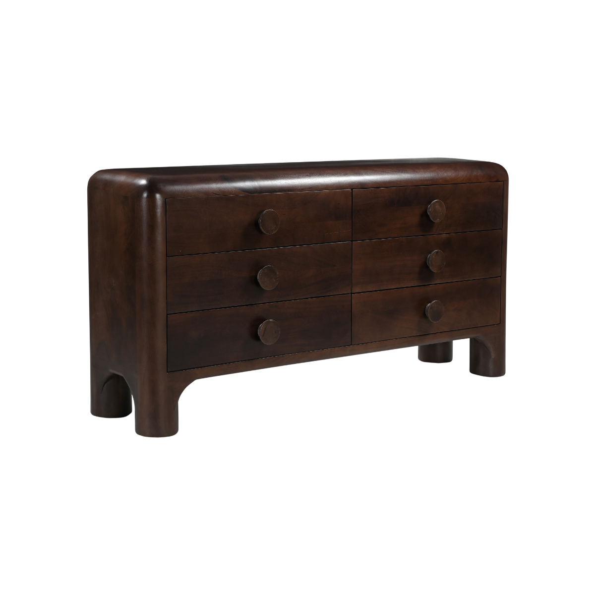 Commode en bois de manguier foncé Alanah
