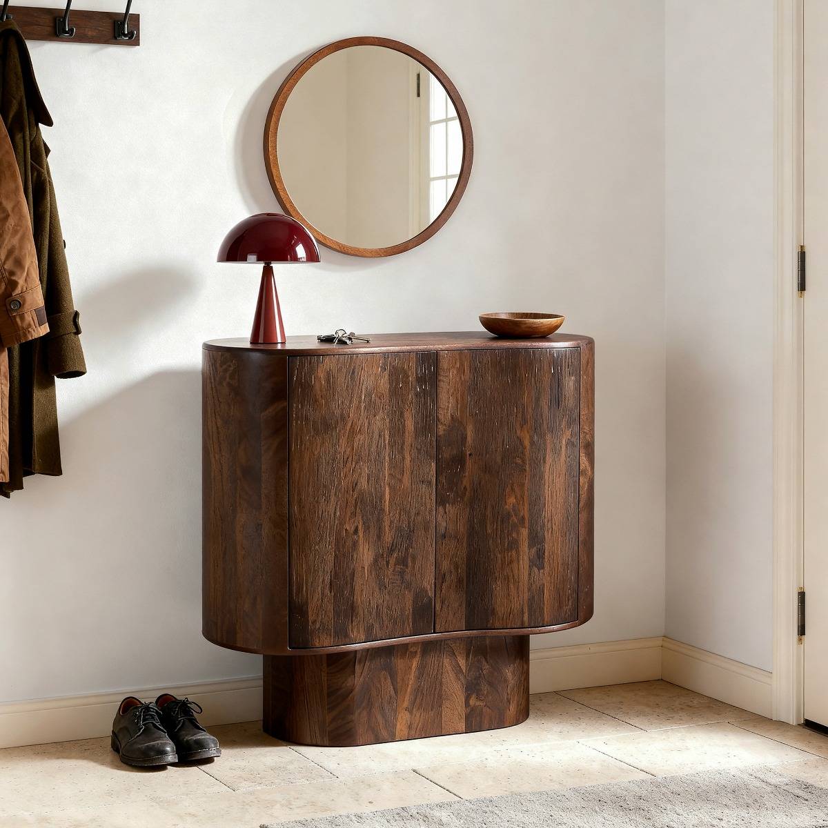Buffet en bois de manguier foncé Arthur