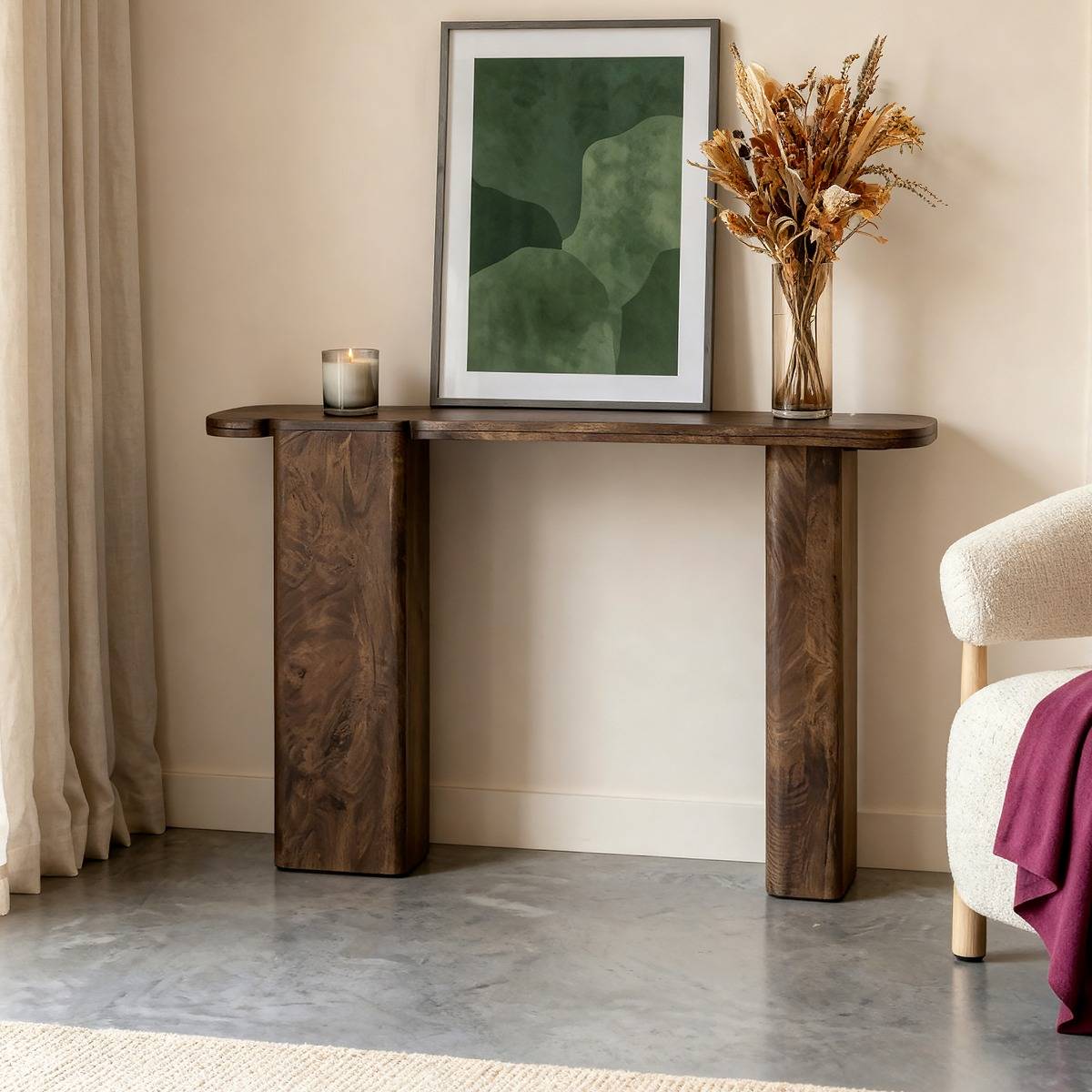 Console en bois de manguier Romane