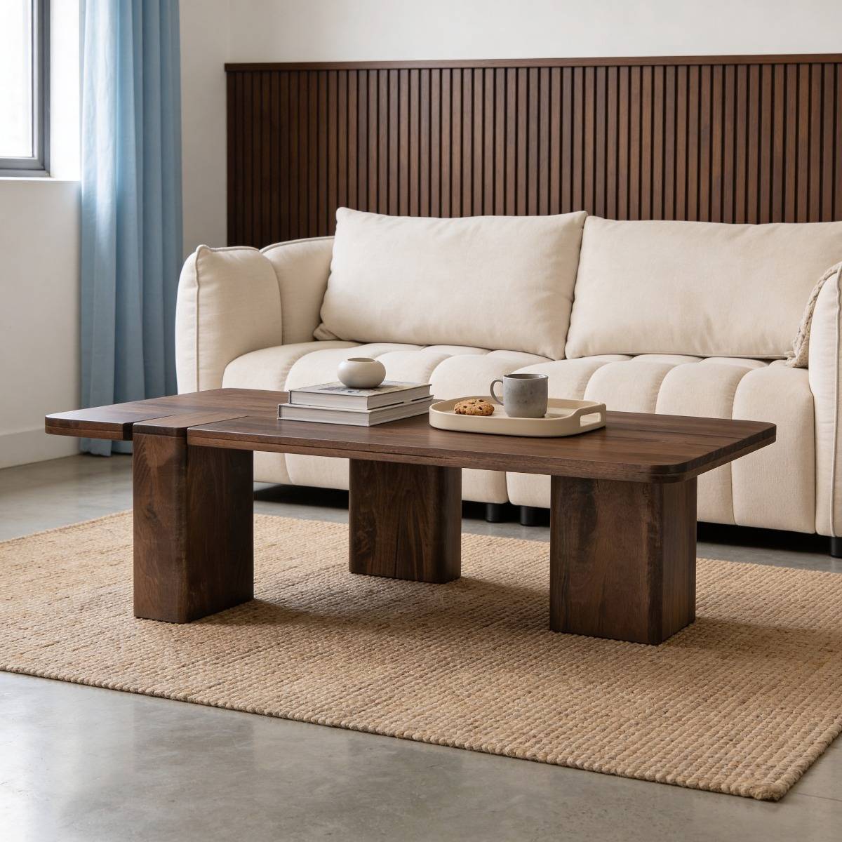Table basse en bois de manguier Romane