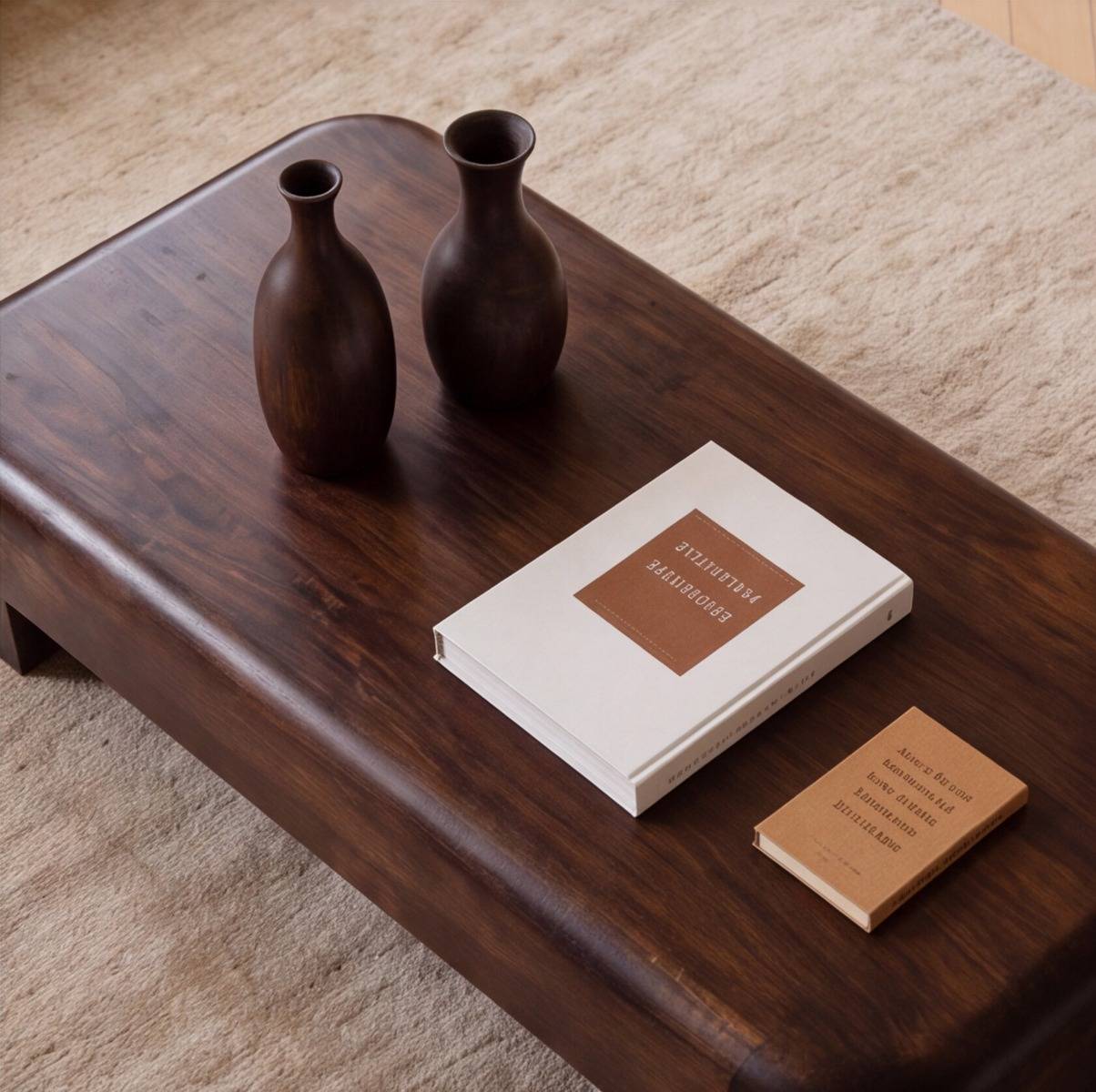 Table basse en bois de manguier foncé Alanah