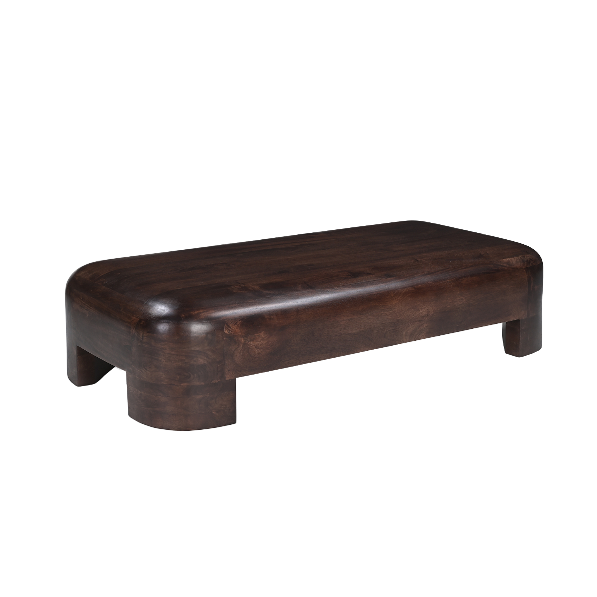 Table basse en bois de manguier foncé Alanah