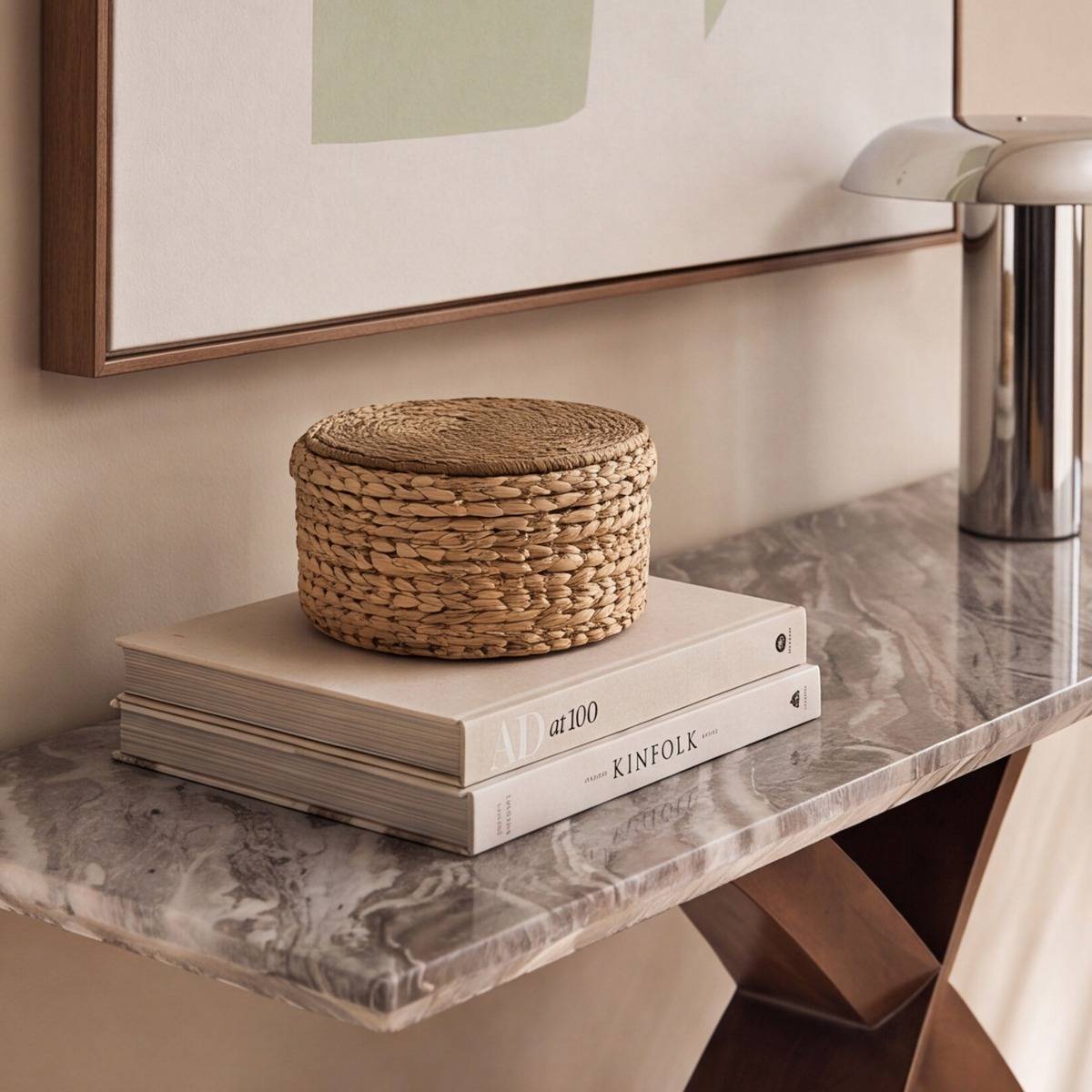 Console en bois de manguier et en marbre Zélia